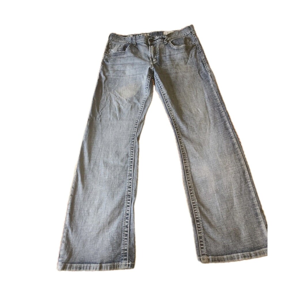 TK Axel Slim Boot Jeans Mens 36x32 Blue Denim Stretch Medium Wash